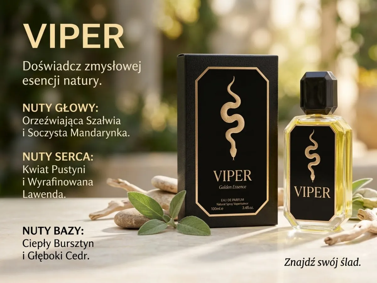 VIPER Golden Essence Perfum 100ml z nutami szałwii i bursztynu