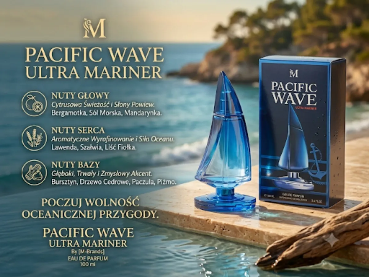 Pacific Wave Ultra Mariner 100ml perfumy w niebieskiej butelce