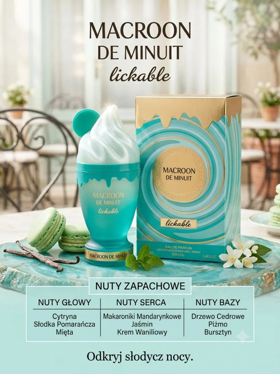 Macroon de Minuit Lickable Perfumowany Spray 100ml Turkusowy