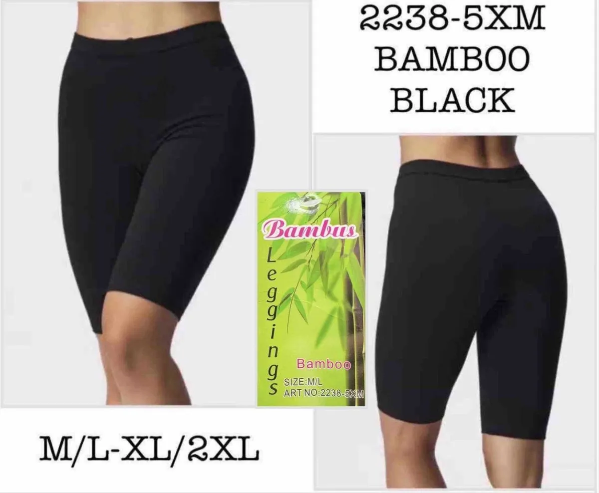 Legginsy bambusowe czarne M/L-XL/2XL komfortowe