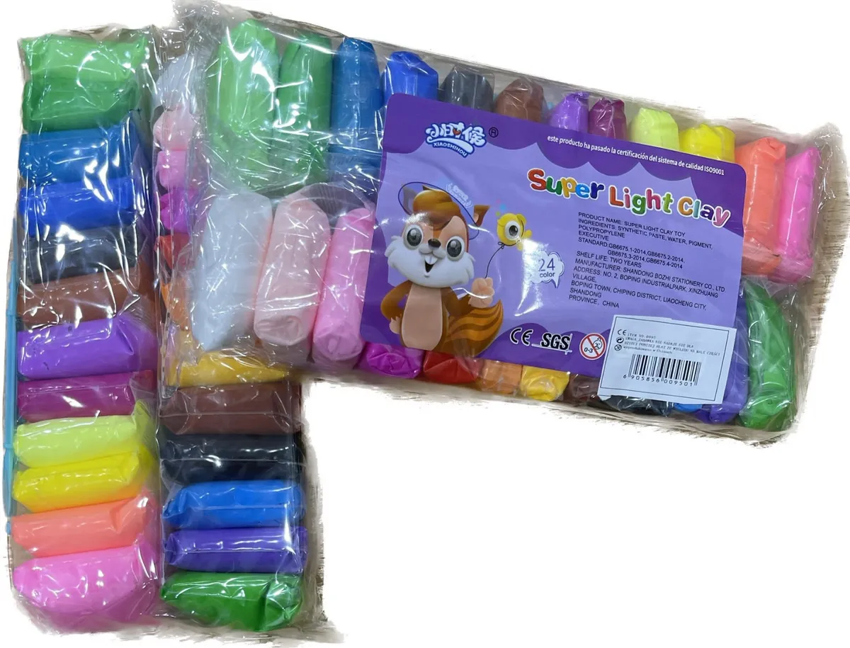 Super Light Clay Zestaw 24 Kolory Modelina Plastyczna