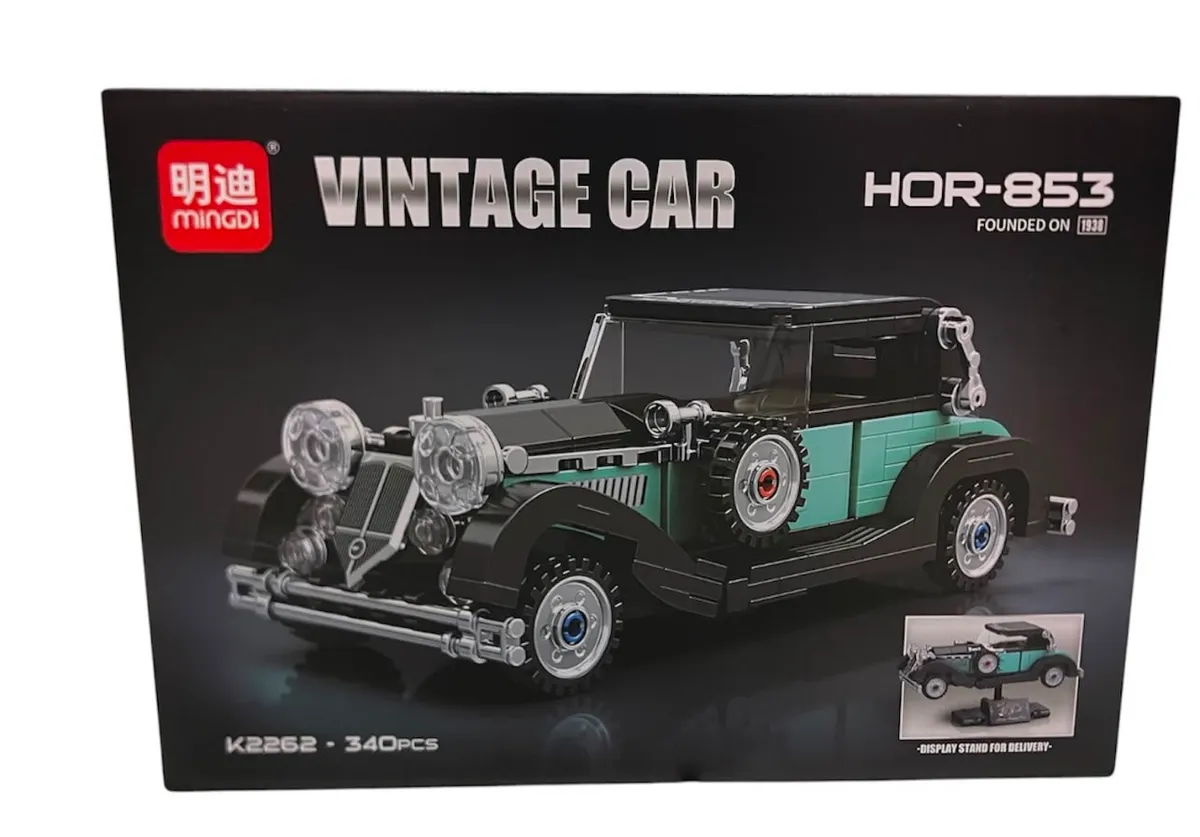 Vintage Car WK10726-7 klocki konstrukcyjne 340 elementów zielono-czarn