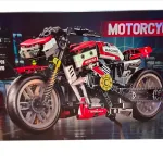 Klocki konstrukcyjne motocykl czerwono-czarny 487 elementów WK10726-10