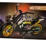 Klocki Motocykl 447 elementów dla dzieci 6+ czarno-żółty WK10726-11