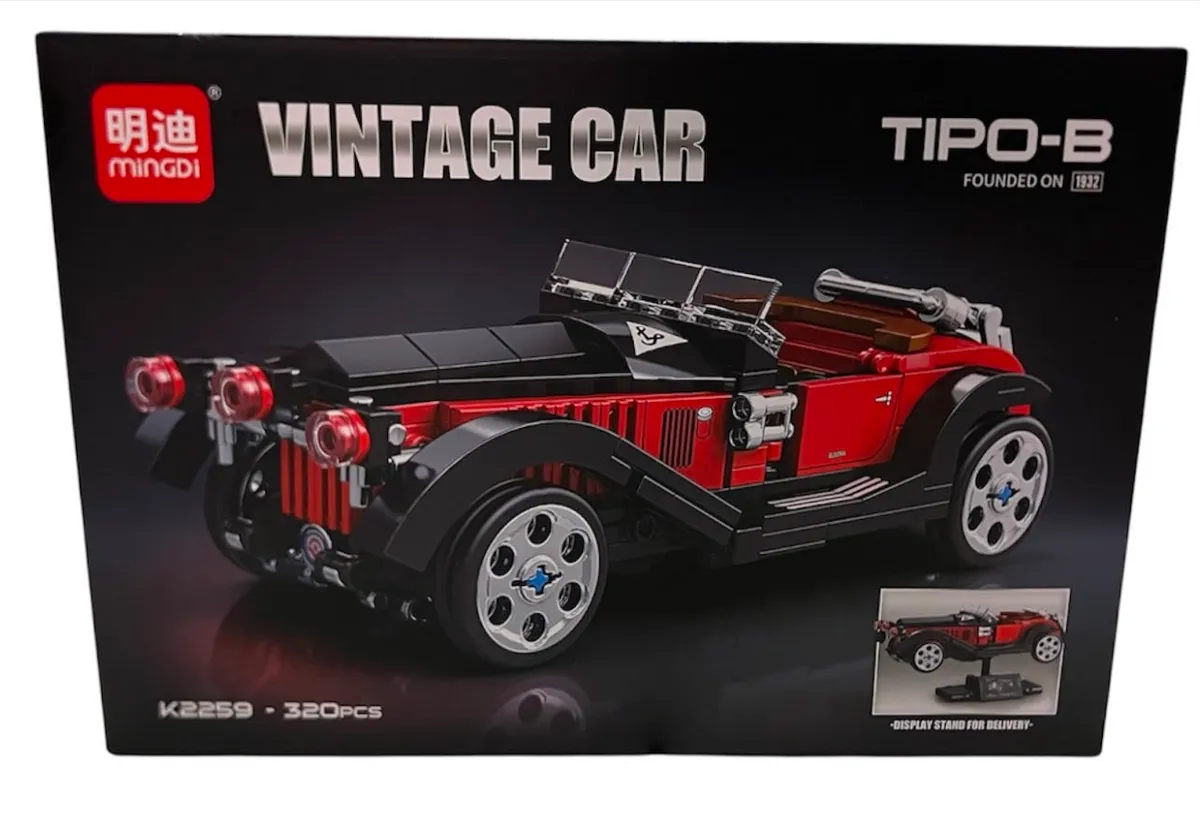 Vintage Car Tipo-B model klocków 320 elementów czerwono-czarny WK10726