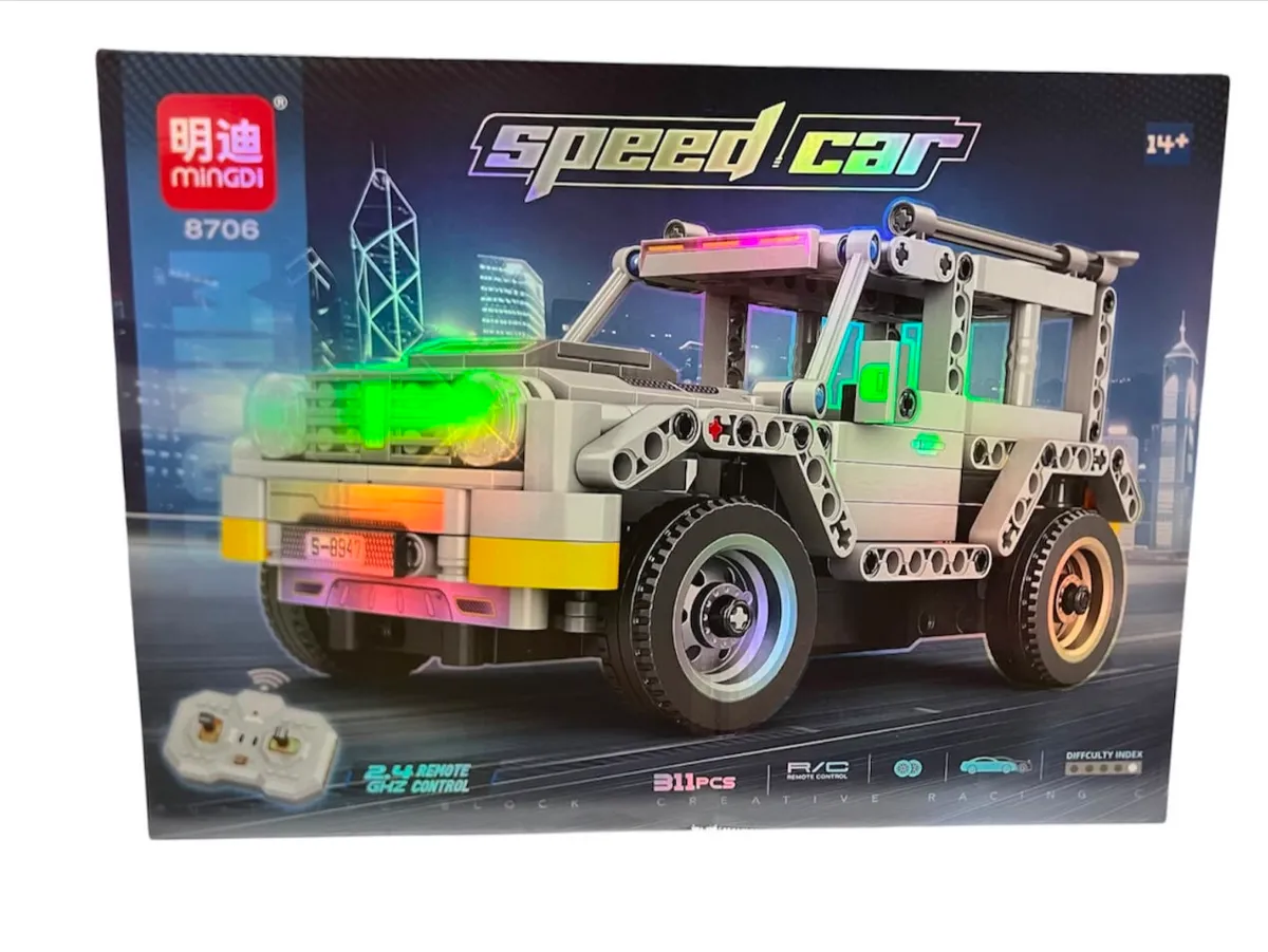 Speed Car zestaw klocków 311 elementów zdalnie sterowany szary WK10726