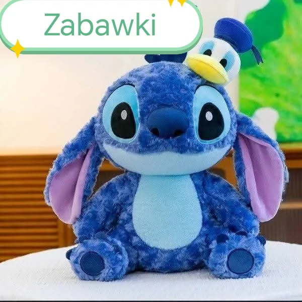 Pluszowa maskotka Stitch z Donaldem 50 cm niebieska