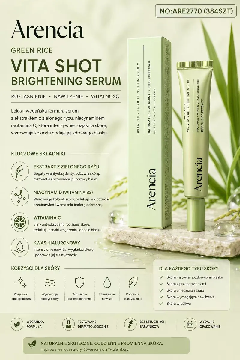 Arencia Green Rice Vita Shot serum rozjaśniające 30 ml