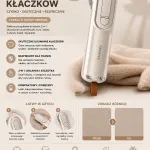 Elektryczna golarka do tkanin 2w1 beżowa z szczotką