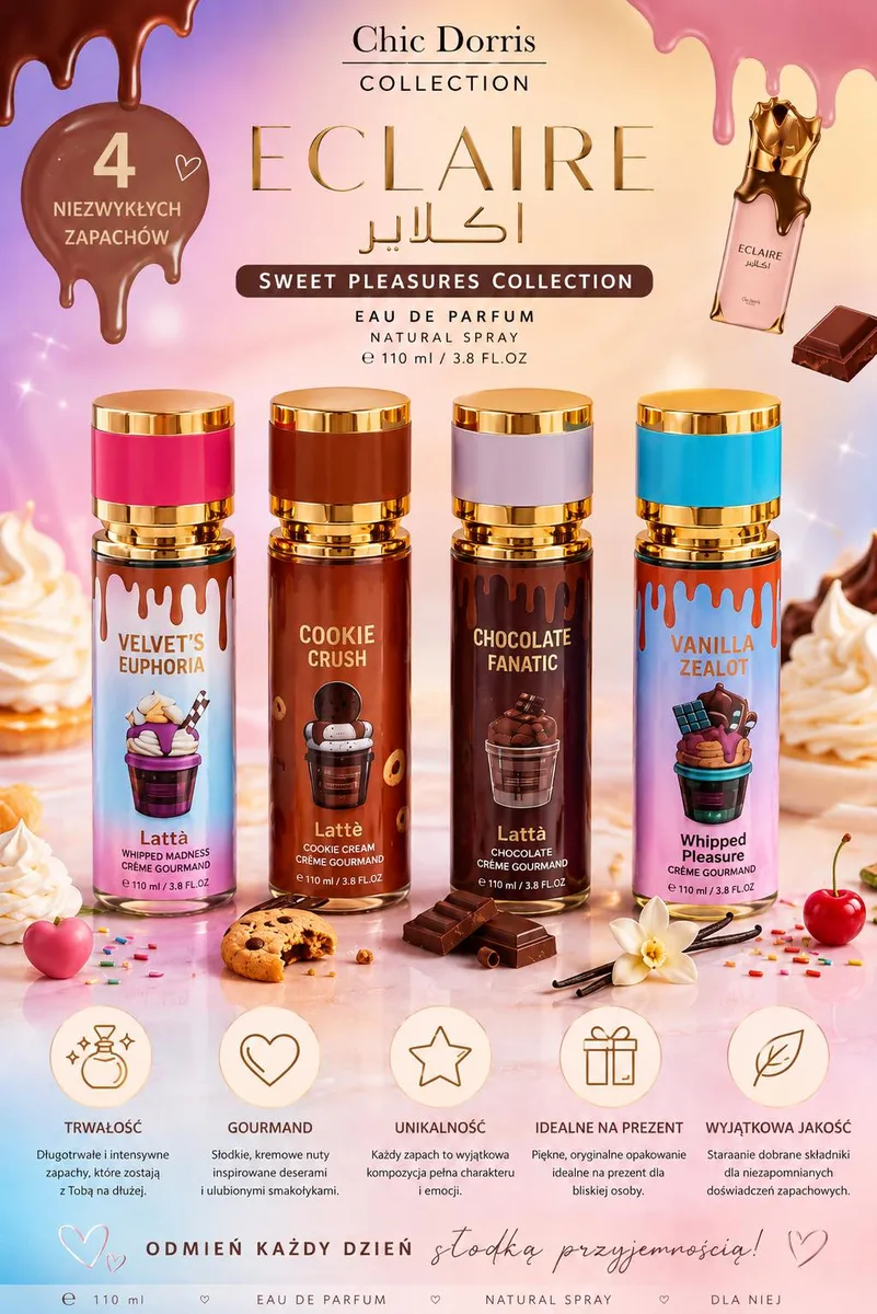 Chic Dorris Eclaire Sweet Pleasures Collection 110 ml zestaw 4 zapachów