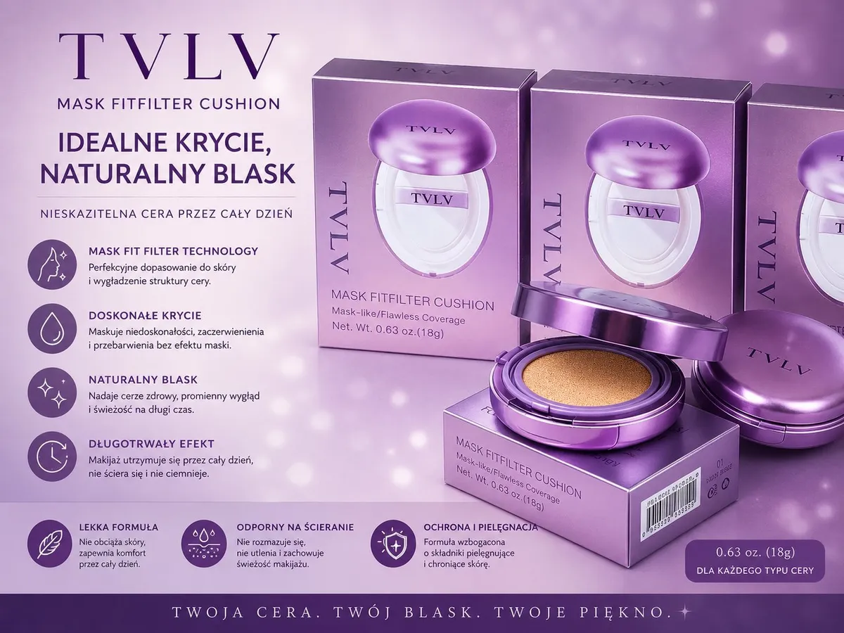 TVLV Mask Fitfilter Cushion podkład w kompakcie 18g fioletowy
