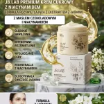 JB.LAB Premium Krem Cukrowy z Niacynamidem 300g z Masłem Czekoladowym i Jaśminem