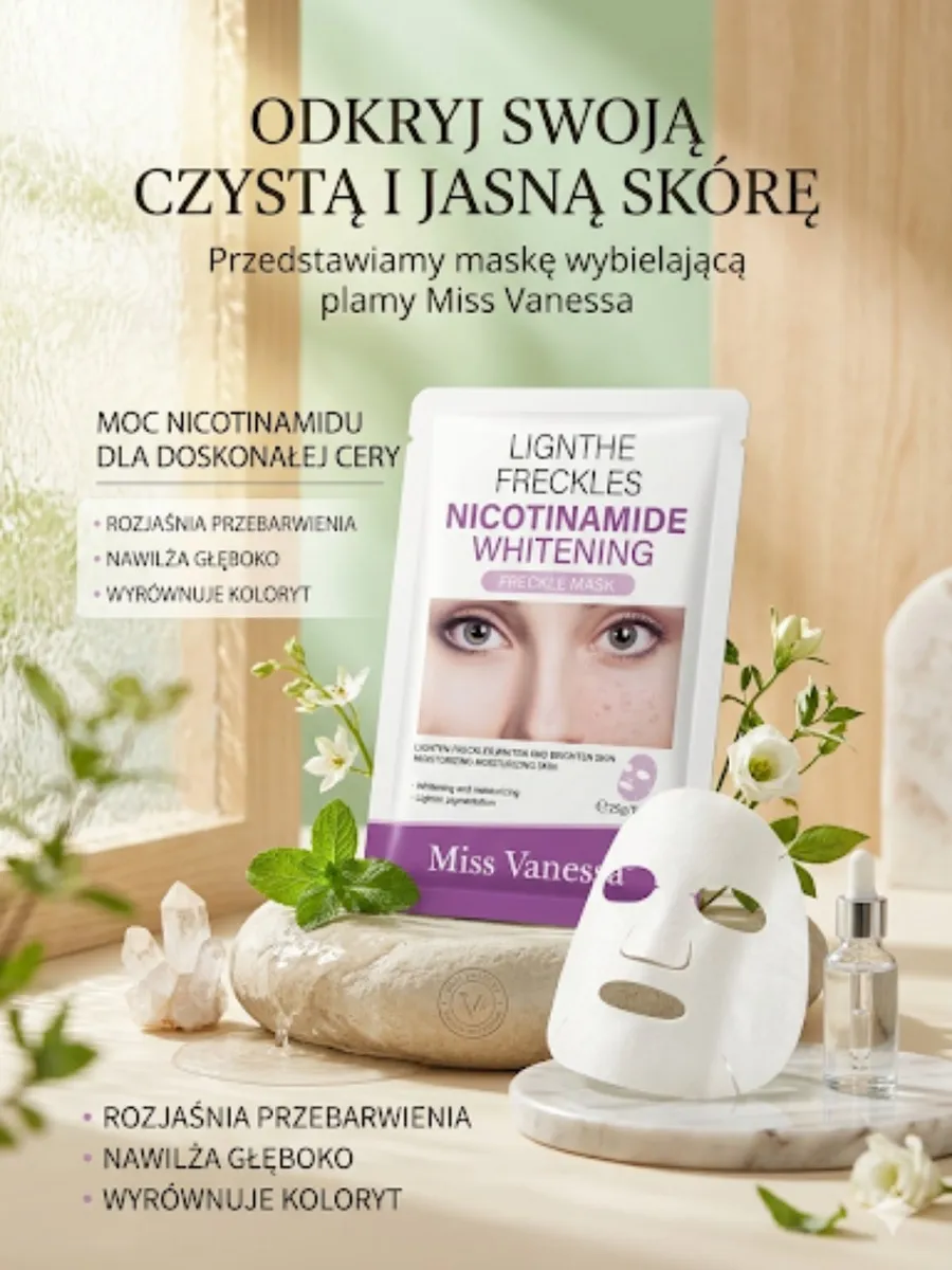 Miss Vanessa Nicotinamide Whitening maska wybielająca przebarwienia