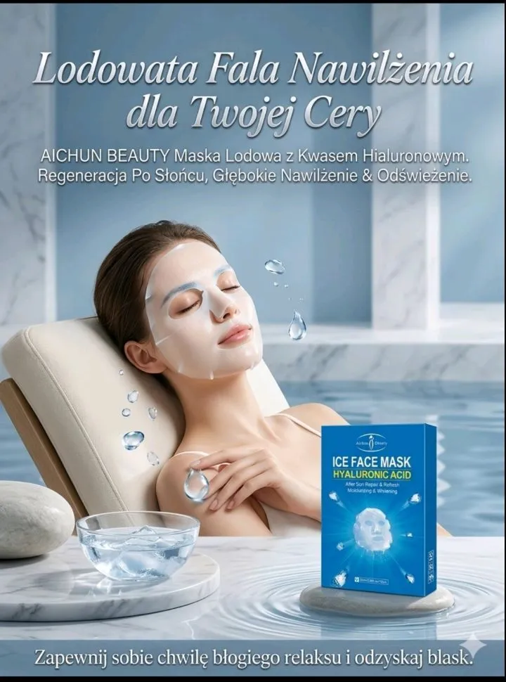 Aichun Beauty Ice Face Mask z Kwasem Hialuronowym nawilżająca i regenerująca
