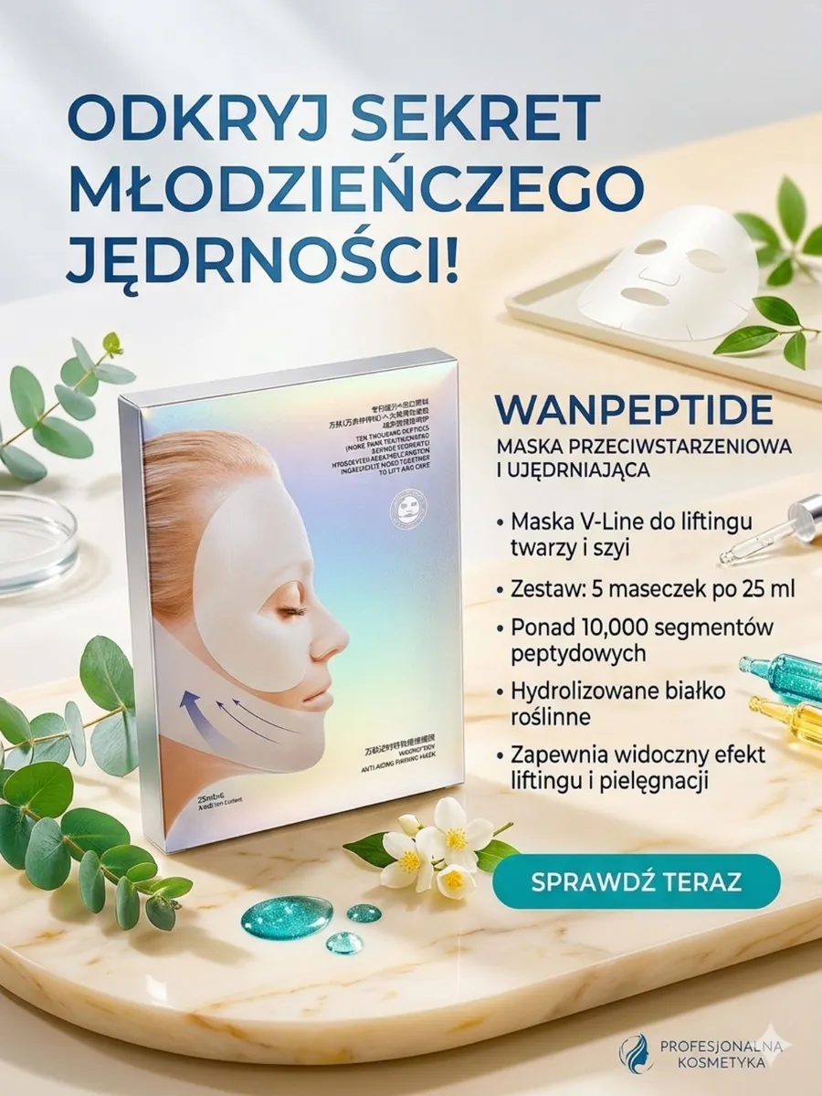WANPEPTIDE Maska przeciwstarzeniowa i ujędrniająca V-Line 5x25ml
