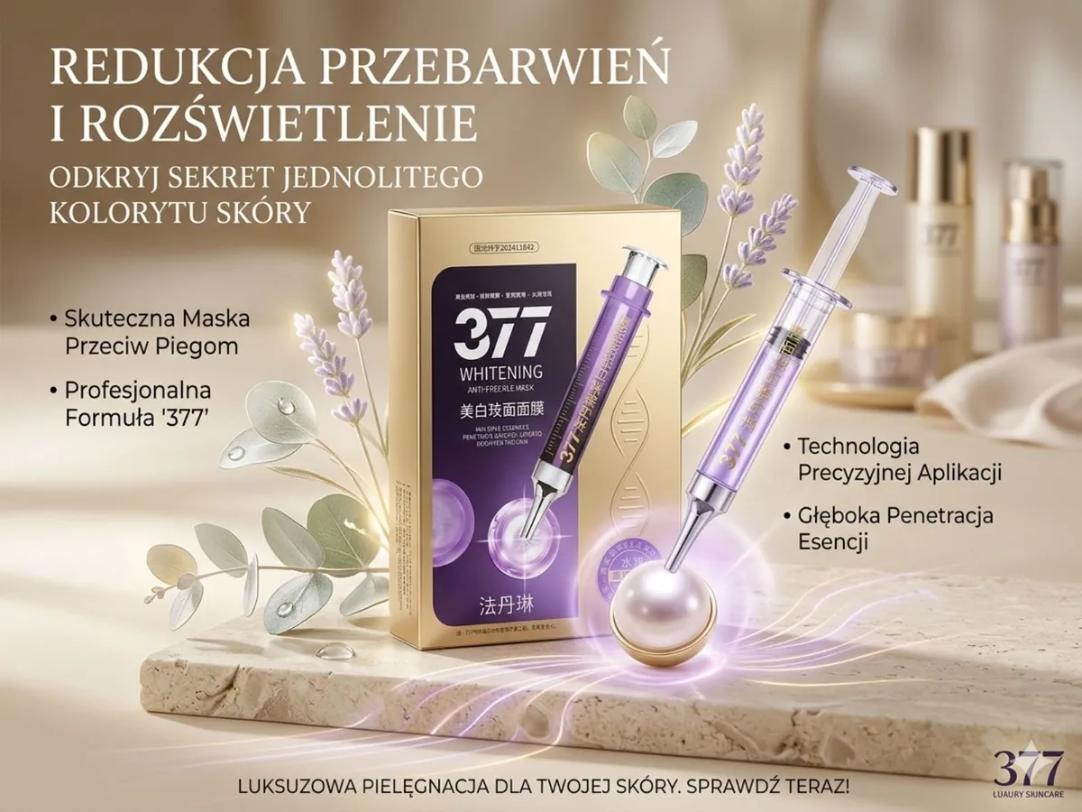 Maska 377 Whitening do redukcji przebarwień i rozświetlenia skóry