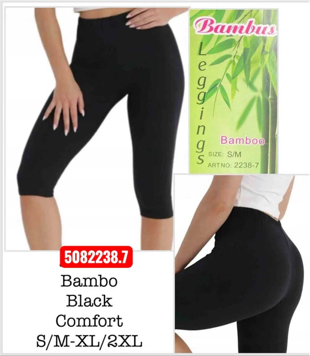 Legginsy bambusowe czarne S/M komfortowe
