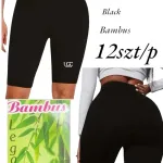 Legginsy damskie czarne bambusowe S/M, L/XL 12 sztuk