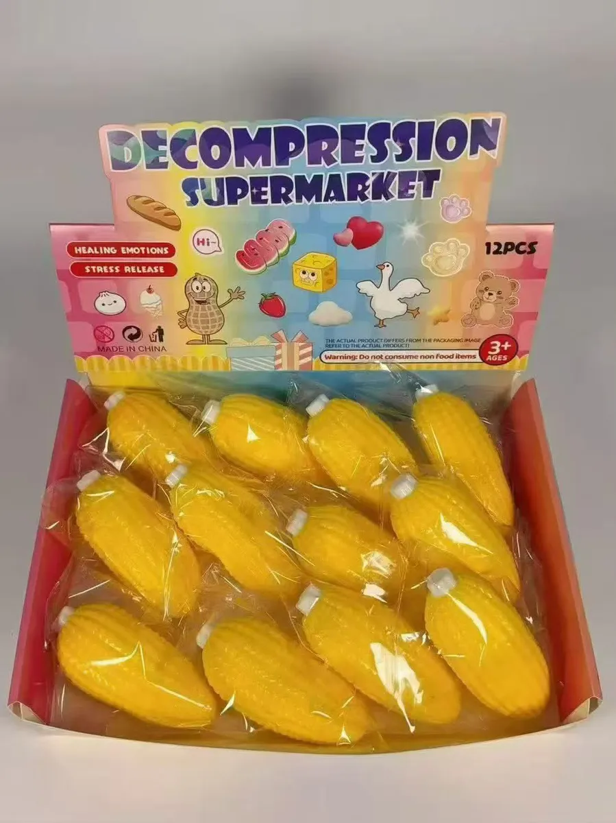 Żółty antystresowy kukurydza decompression supermarket 12 sztuk
