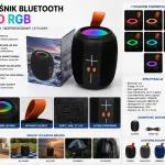 Przenośny głośnik Bluetooth LED RGB czarny z uchwytem 10x9x12 cm
