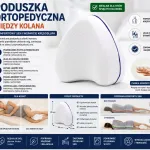 Poduszka ortopedyczna między kolana z pianki memory biała 25x24x12 cm