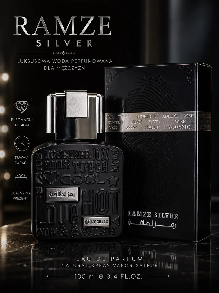 Ramze Silver czarna woda perfumowana 100ml dla mężczyzn