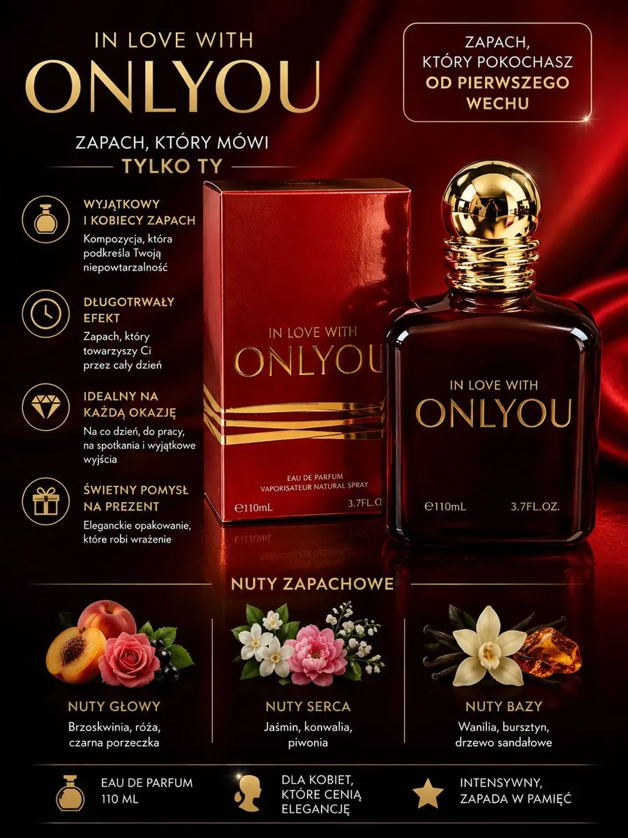 Perfumy In Love With Onlyou 110ml elegancki zapach damski
