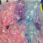 Figurka świecąca LED mix kolorów z brokatem 12 sztuk