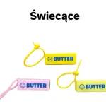 Świecące breloki Butter w kolorze żółtym i różowym