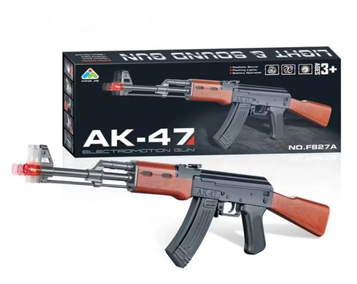 Replika karabinu AK-47 z efektami świetlnymi i dźwiękowymi