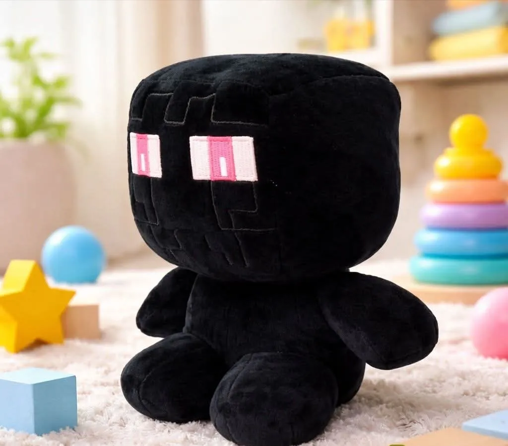 Pluszowa czarna maskotka Enderman 25cm Minecraft