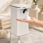 Automatyczny dozownik mydła w piance 280 ml biały z przezroczystym zbiornikiem