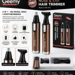 Geemy GM-3112 trymer do nosa i uszu z nasadką do konturowania brody brązowy metaliczny