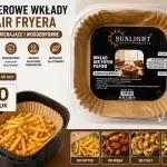 Papierowe wkłady do Air Fryera 160x45 mm 50 sztuk nieprzywierające