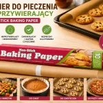 Papier do pieczenia nieprzywierający 10 m x 30 cm brązowy