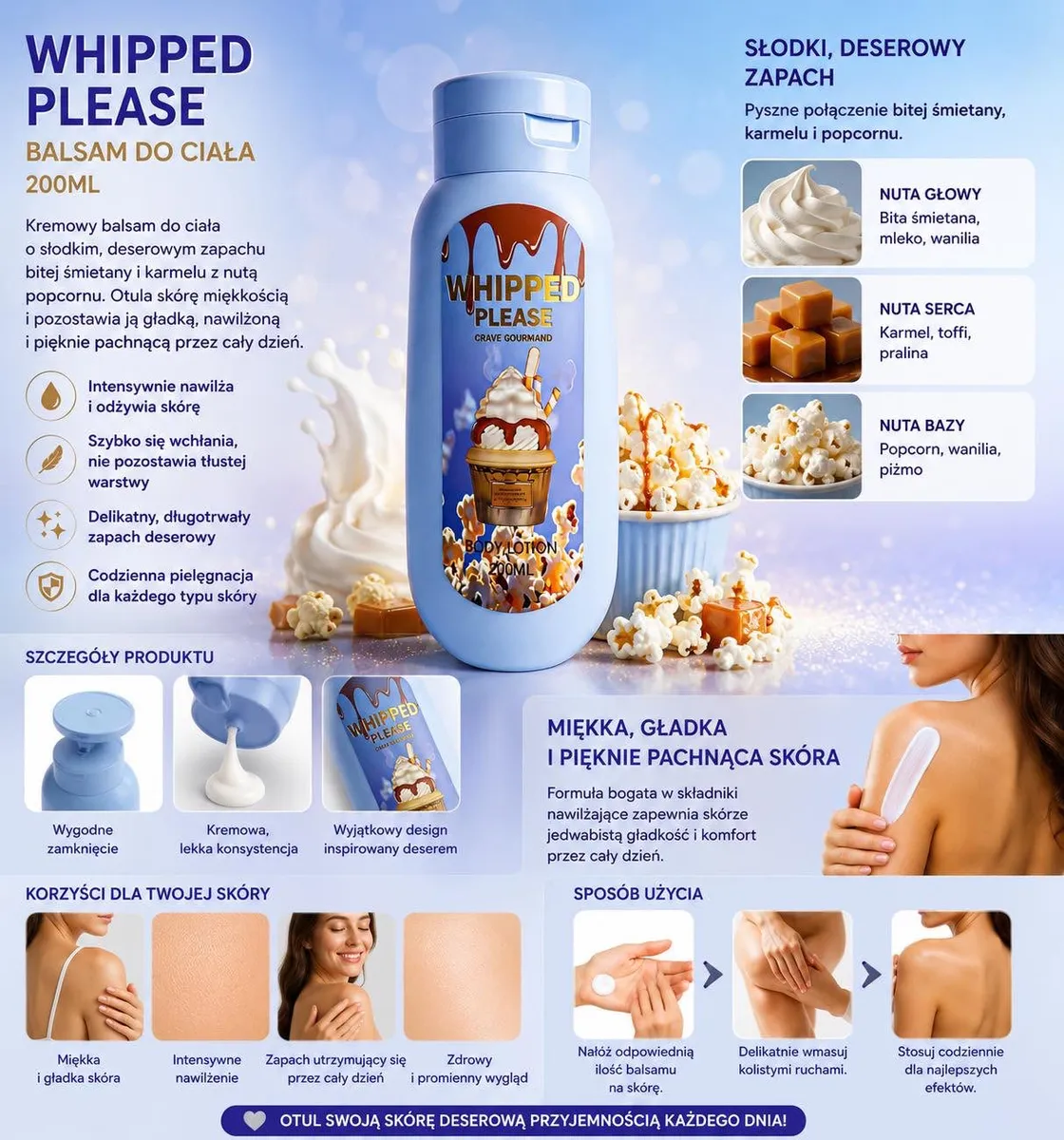 Whipped Please Balsam do ciała 200ml o zapachu deserowym