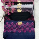 Majtki damskie bawełniane z koronką 3XL-5XL kolorowe wzory
