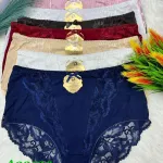 Majtki damskie bawełniane z koronką 3XL-5XL mix kolorów