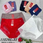 Majtki damskie z mikrofibry z koronką L-XL mix kolorów
