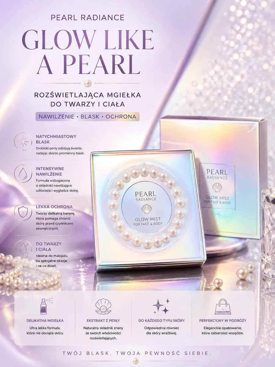 Pearl Radiance Rozświetlająca Mgiełka do Twarzy i Ciała