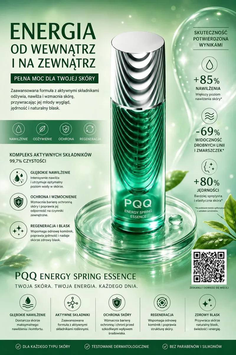 PQQ Energy Spring Essence serum nawilżające i regenerujące skórę