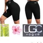 Czarne legginsy damskie LGC Vogue z wysokim stanem