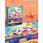 Puzzle 105 elementów Kolorowe Zwierzęta przy Stole 653x290mm