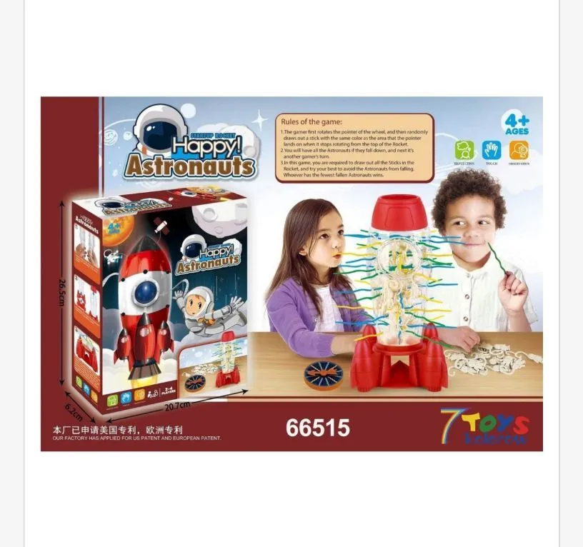 Zabawka edukacyjna Happy Astronauts rakieta z patyczkami i figurkami