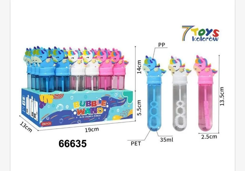 Bańki mydlane Jednorożec 35ml mix kolorów