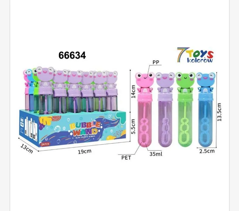 Bańki mydlane z różnokolorowymi nakrętkami 35 ml 7 Toys