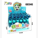 Bańki mydlane z figurką niebieskiego stworka 14 cm 24 sztuki
