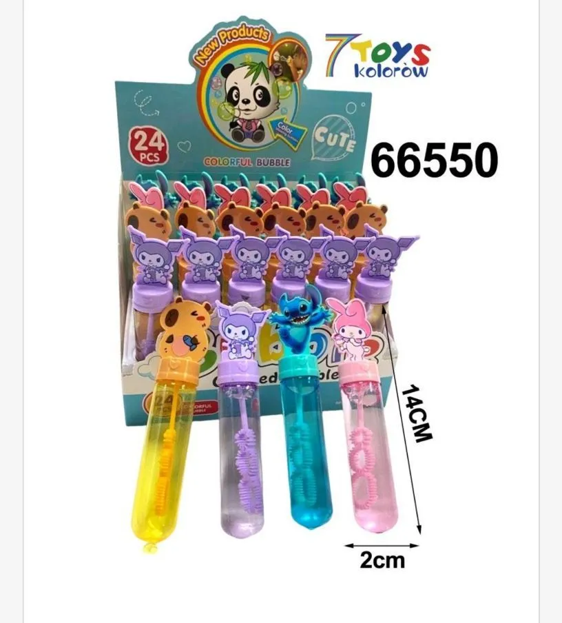 Kolorowe Bańki Mydlane z Figurkami 14 cm 7 Toys