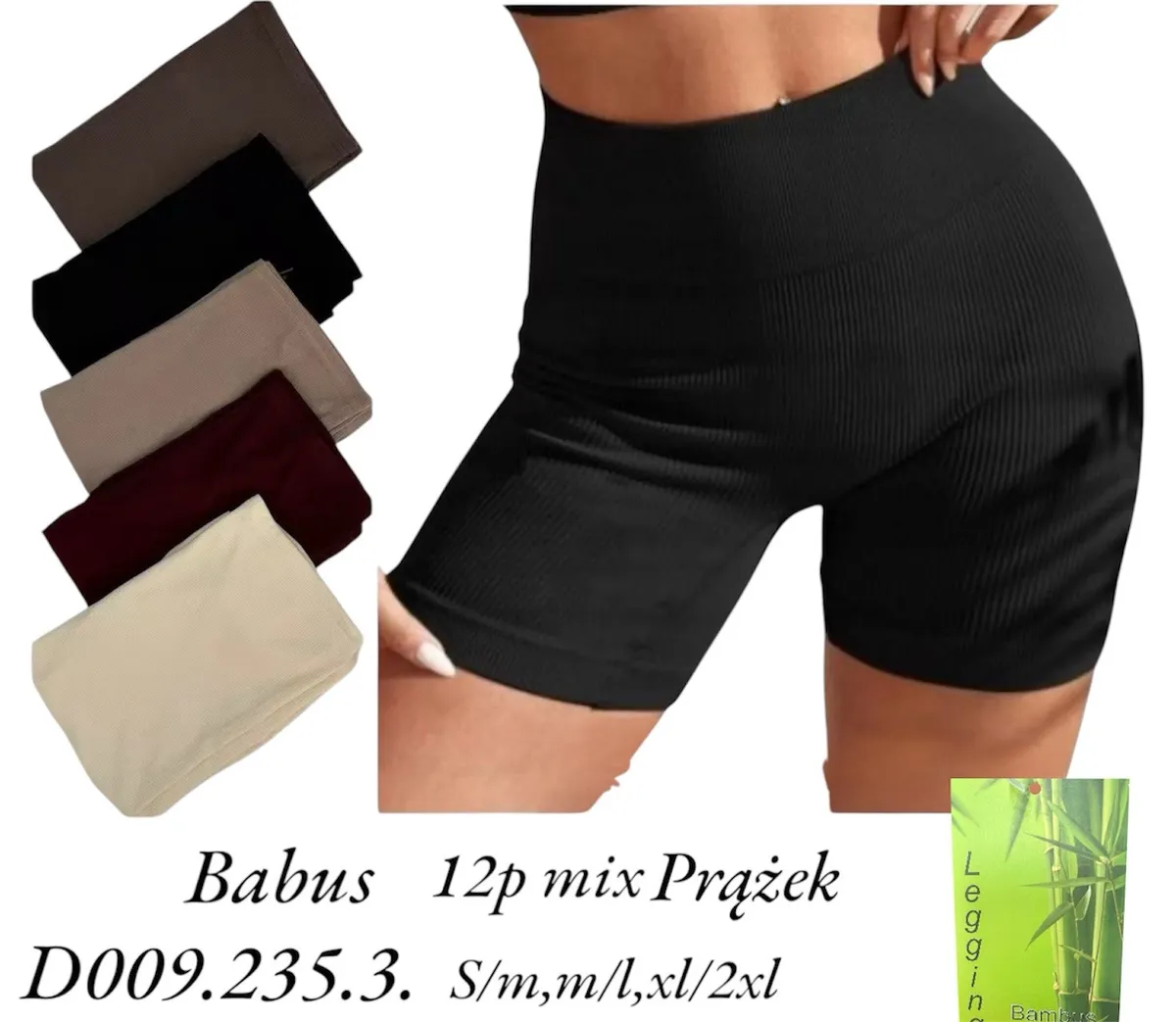 Babus Legginsy Prążkowane Mix Kolorów S-2XL