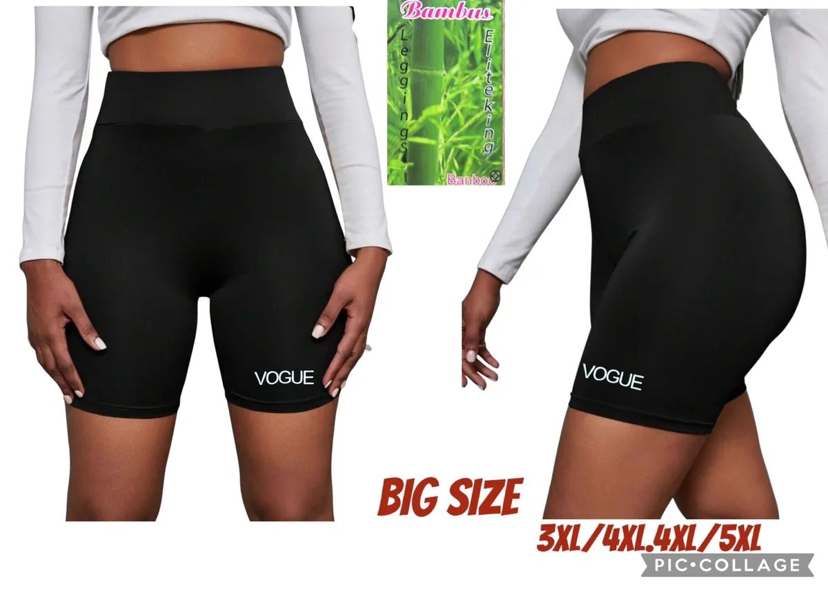 Legginsy damskie czarne VOGUE z wysokim stanem duże rozmiary